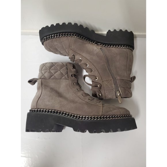 Vince Camuto Women's Maissa Quilted Suede Lace-Up Boots Size 8M - Picture 8 of 10